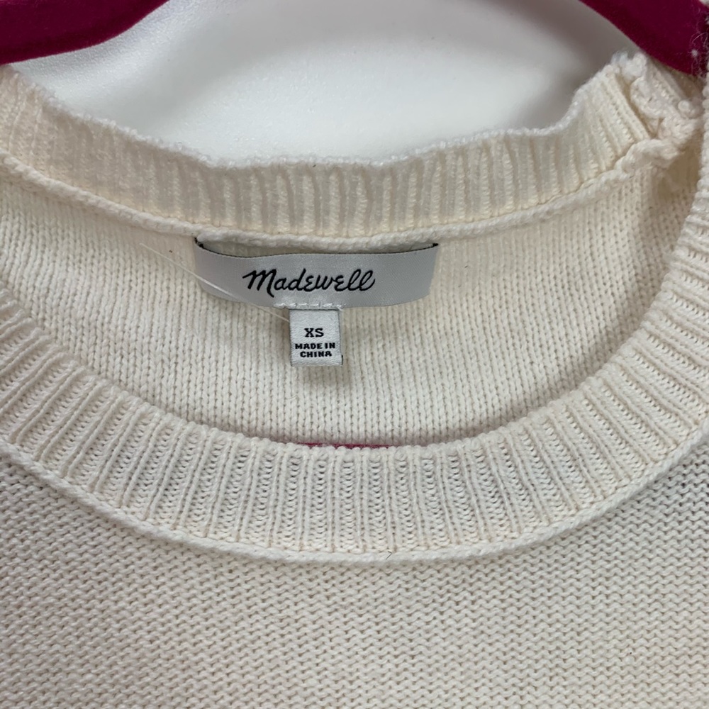 NEW Madewell Fringed Jacquard Sweater Tee L2874 - Picture 7 of 8